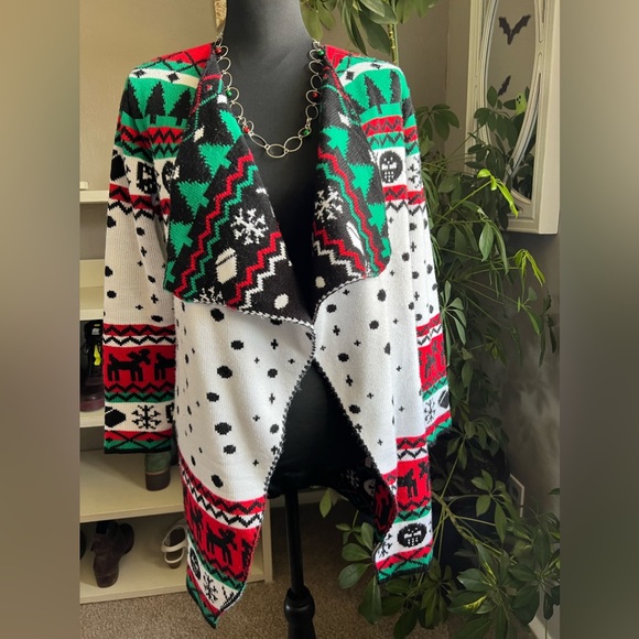 Holiday Open-Front Cardigan - size SMALL - Picture 6 of 16